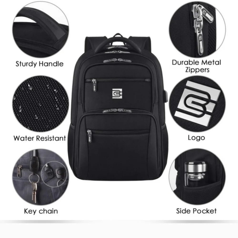 NEW Bruno Cavalli USB CHARGE PORT for cell, RFID. Laptop Bag Computer Backpack
